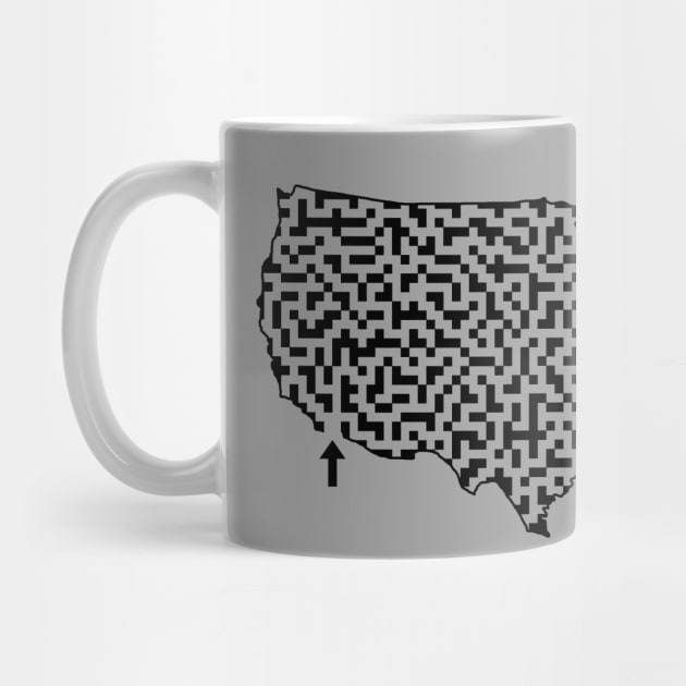 United States of America Shaped Maze & Labyrinth by gorff